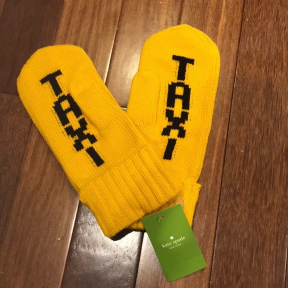 kate spade taxi mittens